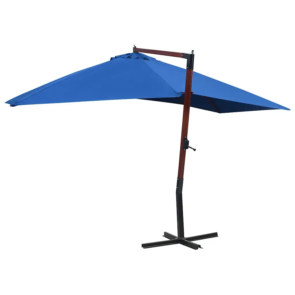 Ombrello | Parasolne a Sbalzo con Palo in Legno 400x300 cm Blu