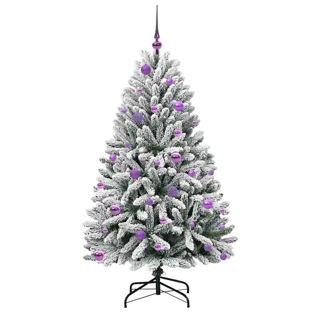 Albero di Natale artificiale con 150 LED Verde e Bianco 150 cm 3395745