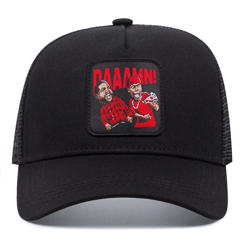 Cappellini da baseball ricamati DAAAMN neri