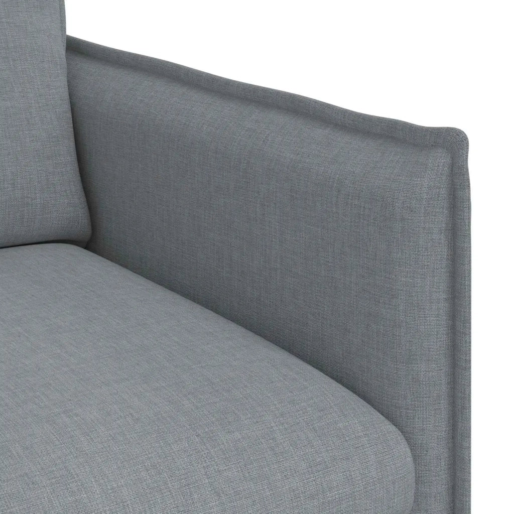 Divano 2 pcs Grigio chiaro 196 x 82 x 85 cm Tessuto