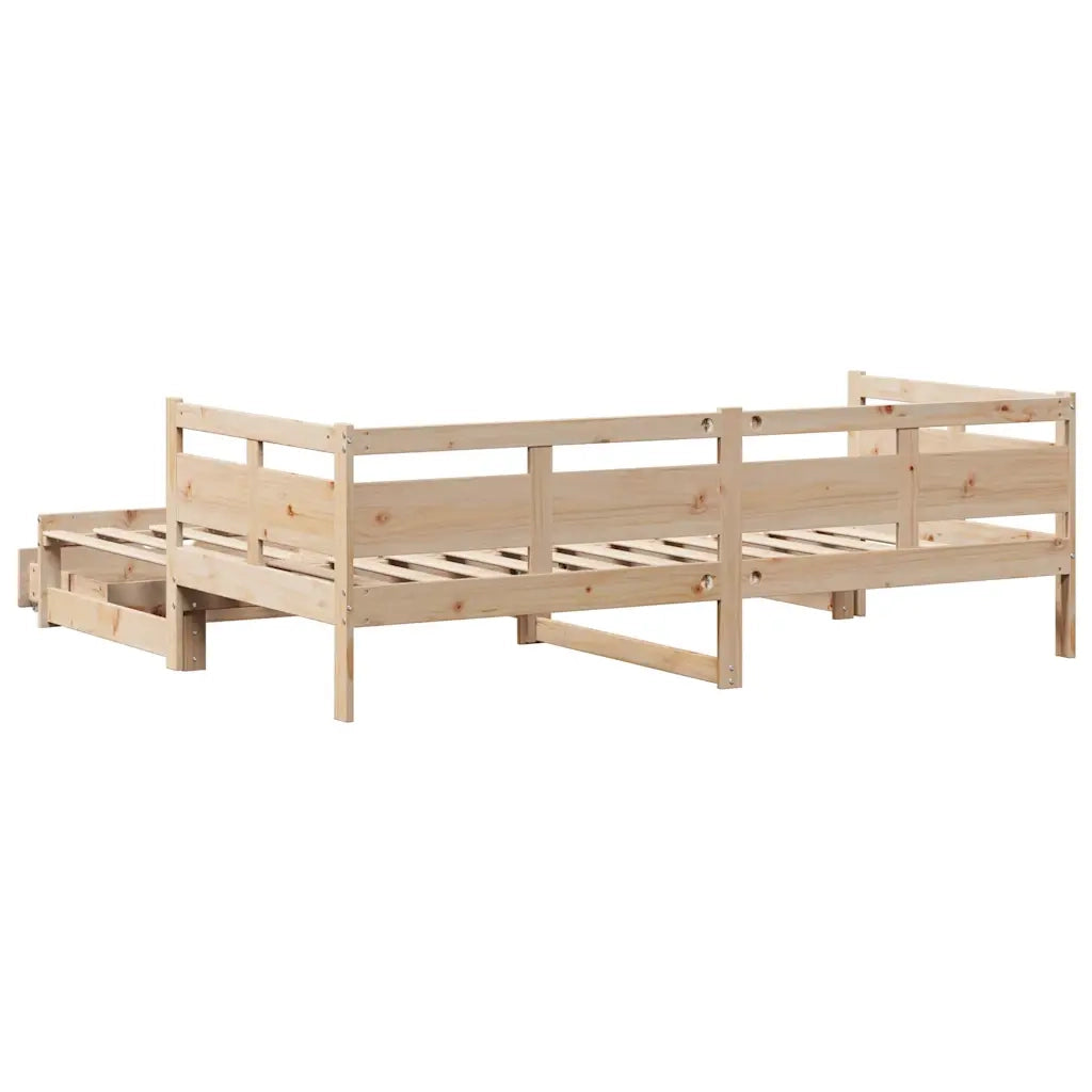 Divano Letto Estraibile con Cassetti senza Materasso 80x200 cm