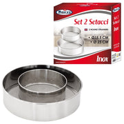 MAURY'S 2 SETACCI FARINA INOX 15,5 E 25 CM