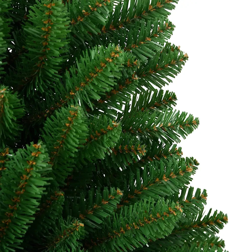 Albero di Natale Artificiale Incernierato-Albero Natalizio con Base Verde 120 cm 127552