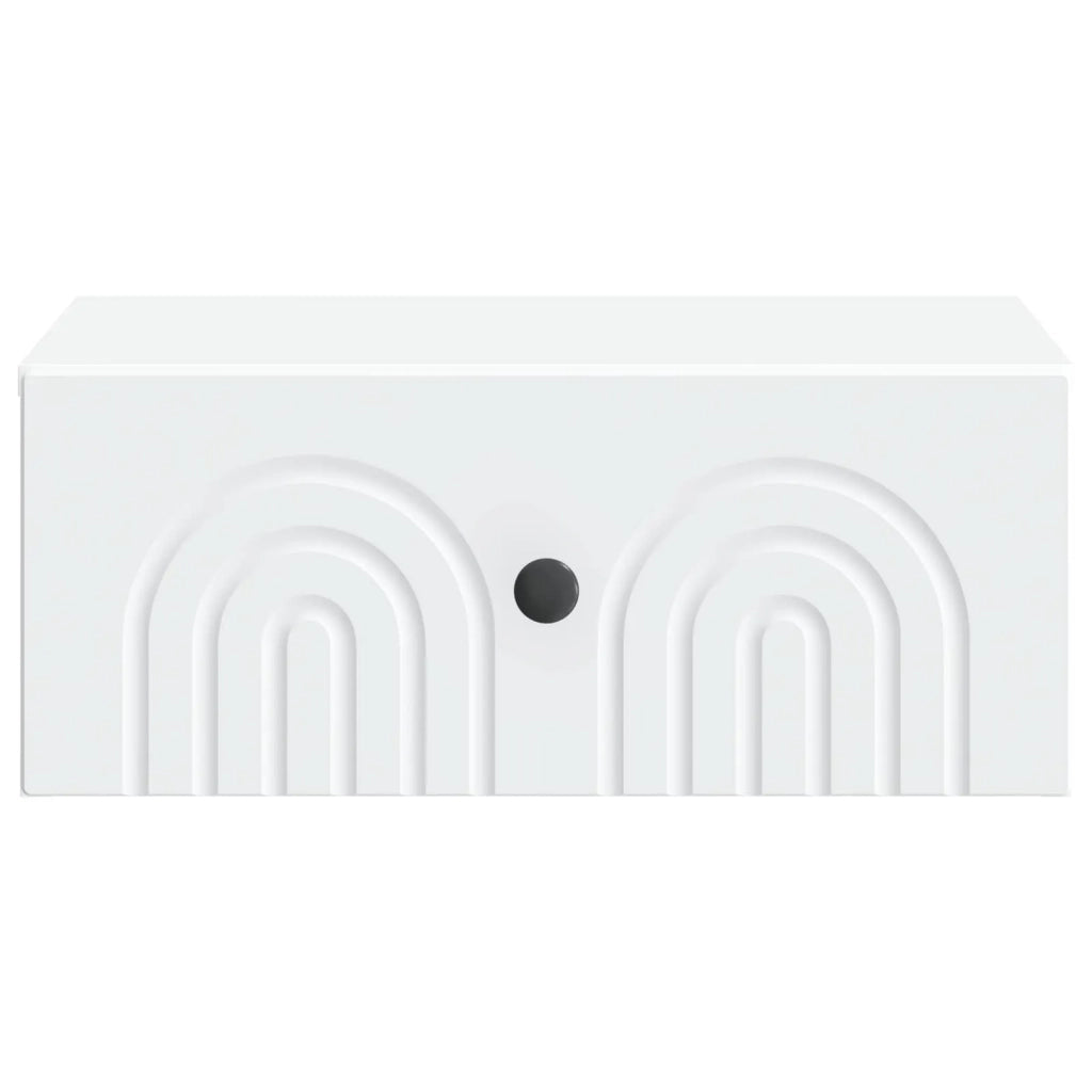 Set di 2 Comodini | Armadio da Notte | Mobiletto da notte a muro Bianco 49 x 34,5 x 20 cm
