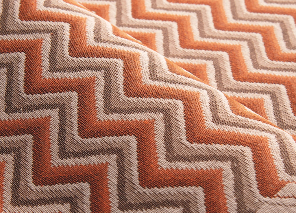 Tappeto Passatoia Tessuto Jacquard Linea Emozioni Dis. Zig Zag Twist Arancio - 57x180 - Arancio