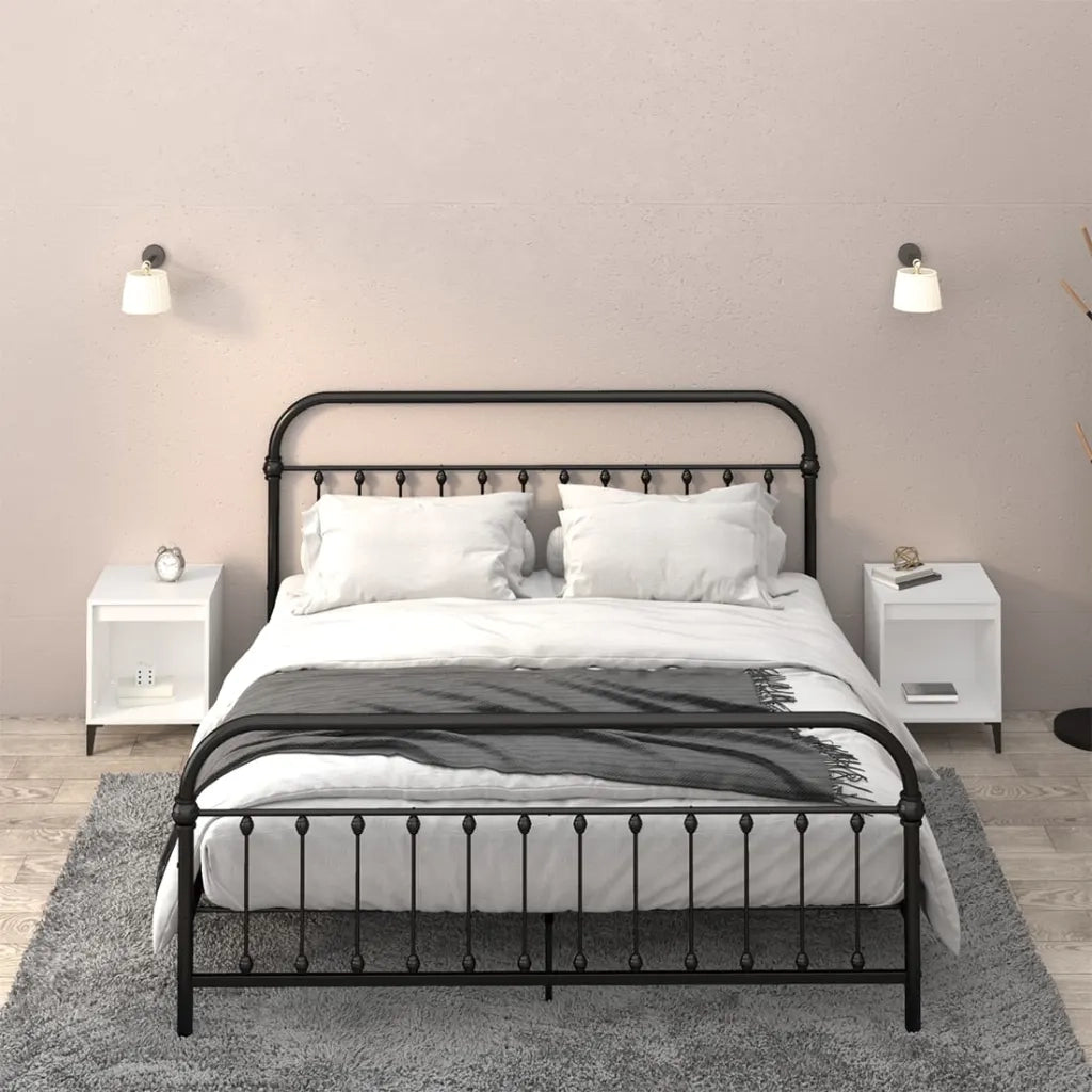 Set di 2 Comodini | Armadio da Notte | Mobiletto da notte in Bianco 40x35x50 cm