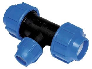 RACCORDO A COMPRESSIONE A T RIDOTTO PN16- - ø mm.32x25x32 - 5 pezzi