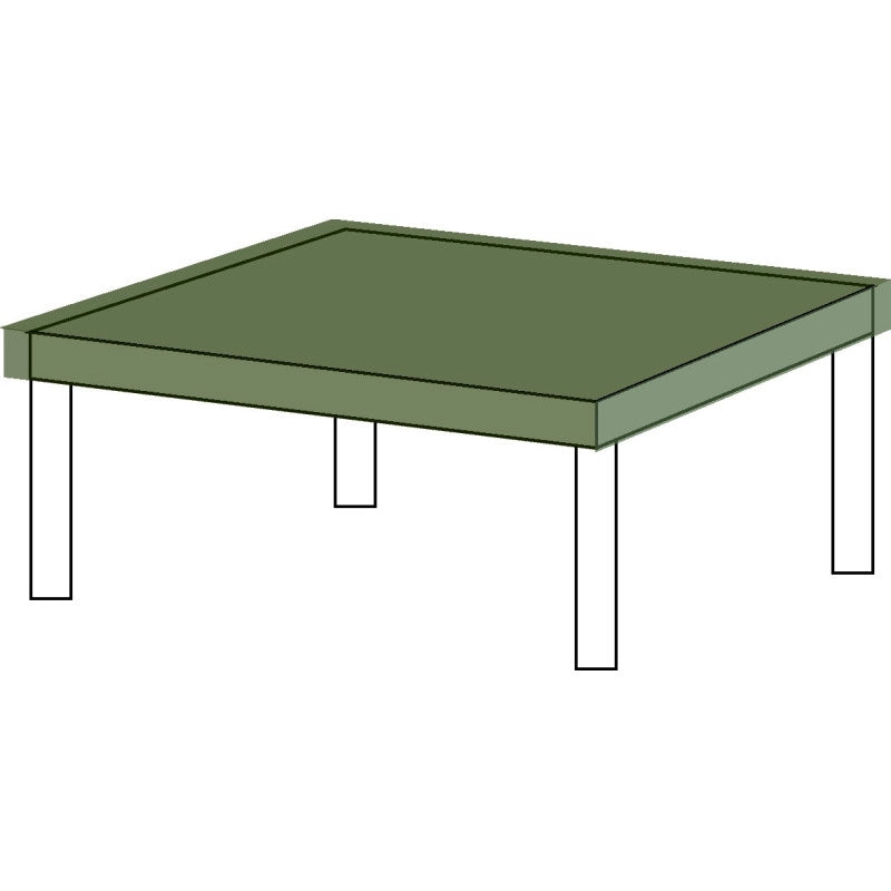 Copertura per piano tavolo - NERO L 300 x P 100 x H 10 cm TITANIUMÂ®