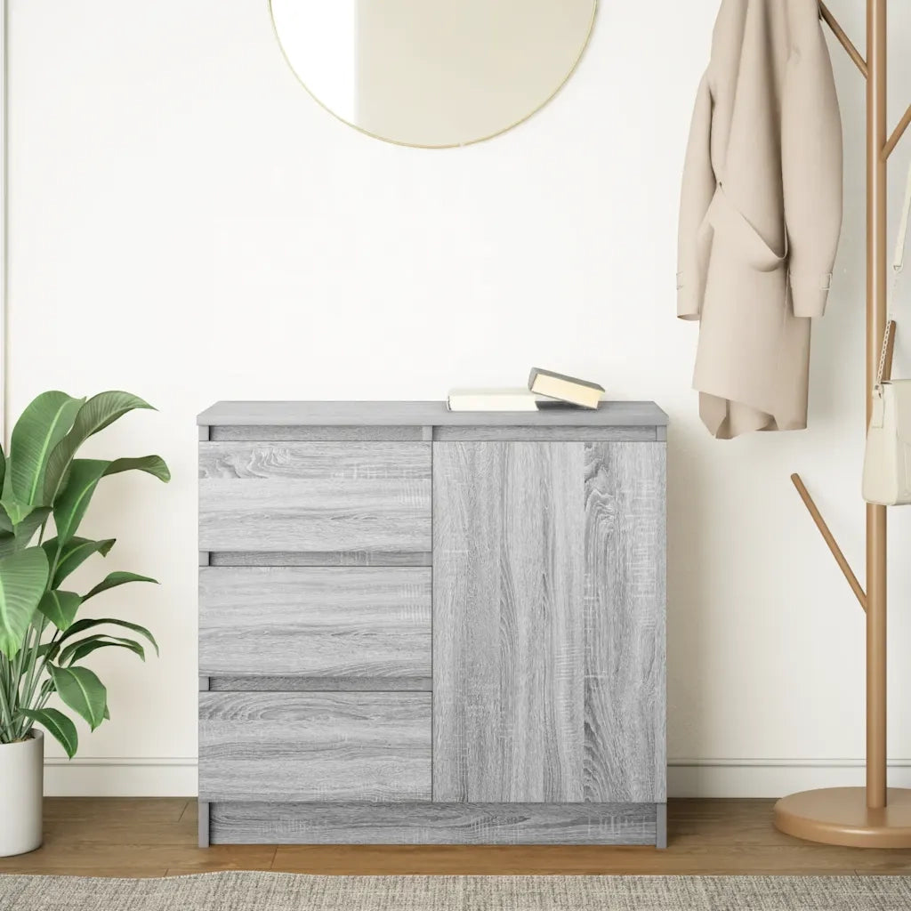 Credenza | Madia | Buffet da pranzo | Armadio da pranzo con Cassetto Grigio Sonoma 71x35x65 cm in Truciolato