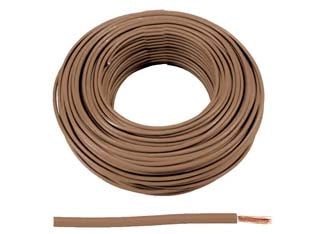 CAVO ELETTRICO UNIPOLARE ANTIFIAMMA MARRONE FS17- - 1x mmq.6 colore marrone - 100 mt