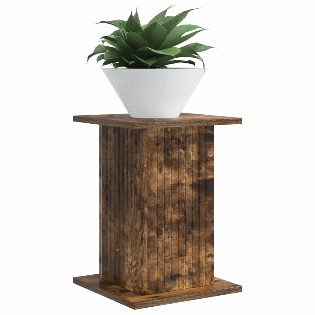 Supporto per piante | Sostegno per piante 2 pz Rovere Fumo 30,5 x 30 x 43 cm