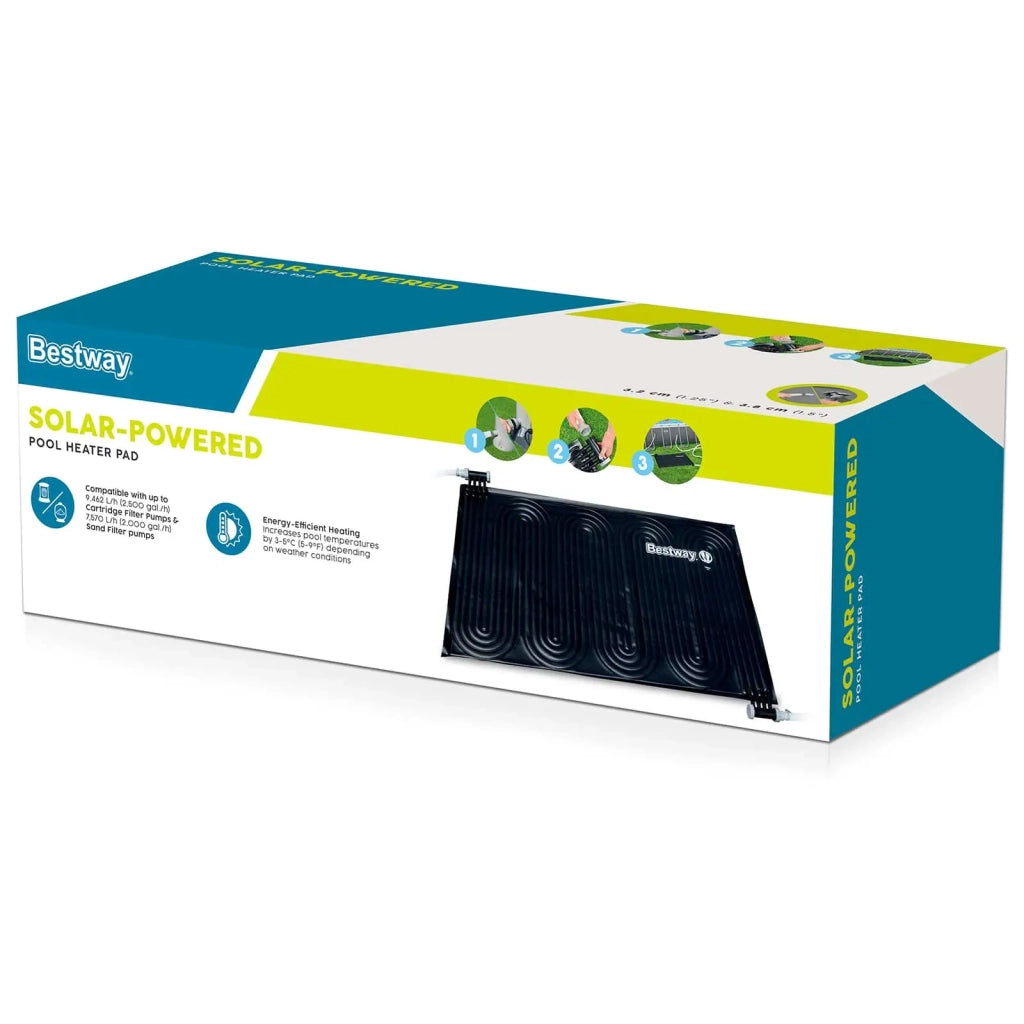 Bestway Materassino per Riscaldamento Solare della Piscina Nero PVC 42035722