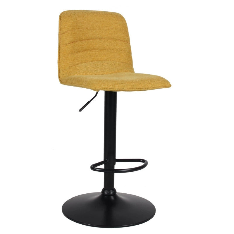 Set di 2 Sgabelli Charlie In Tessuto Senape