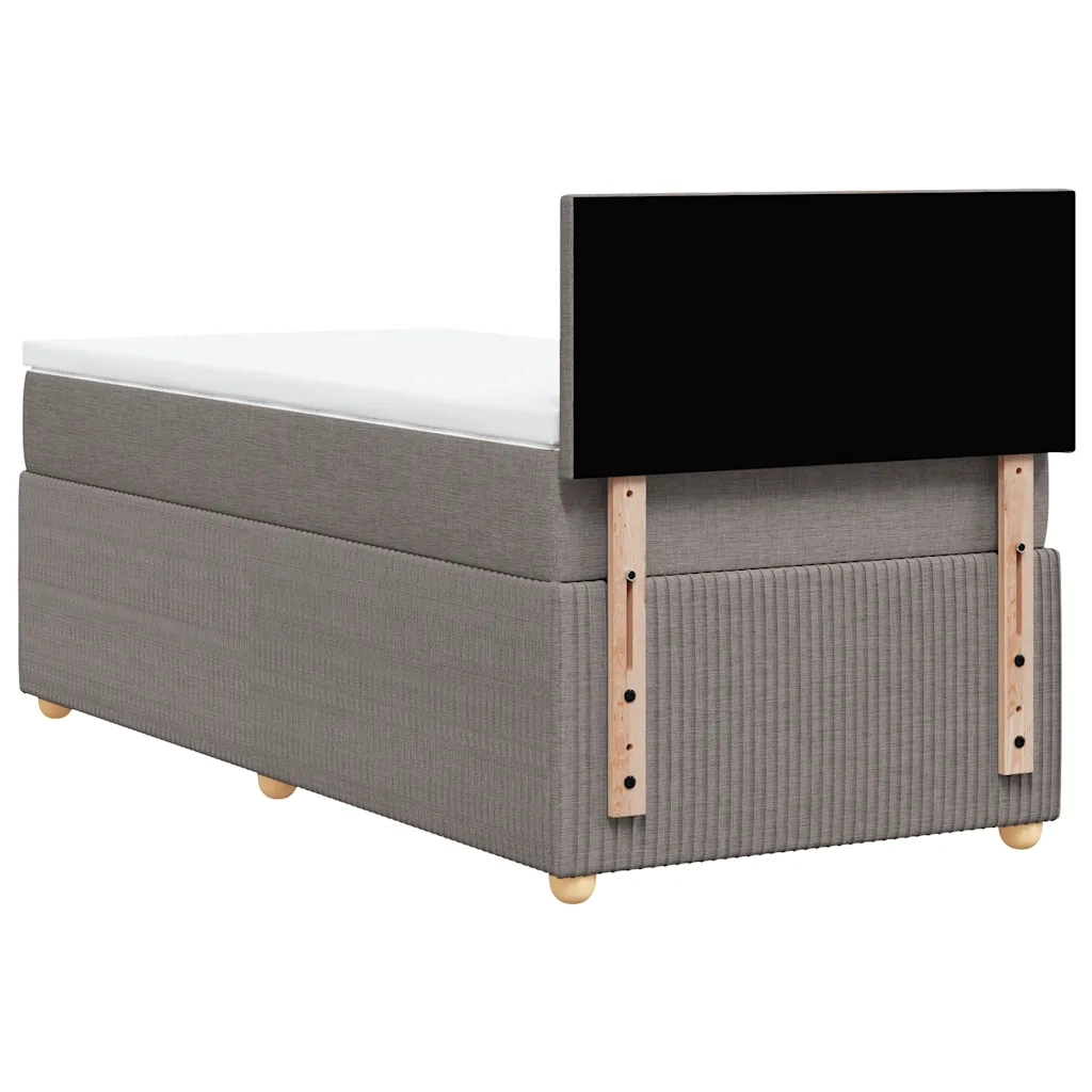 Giroletto a Molle con Materasso Tortora 90x190 cm in Tessuto 3289608