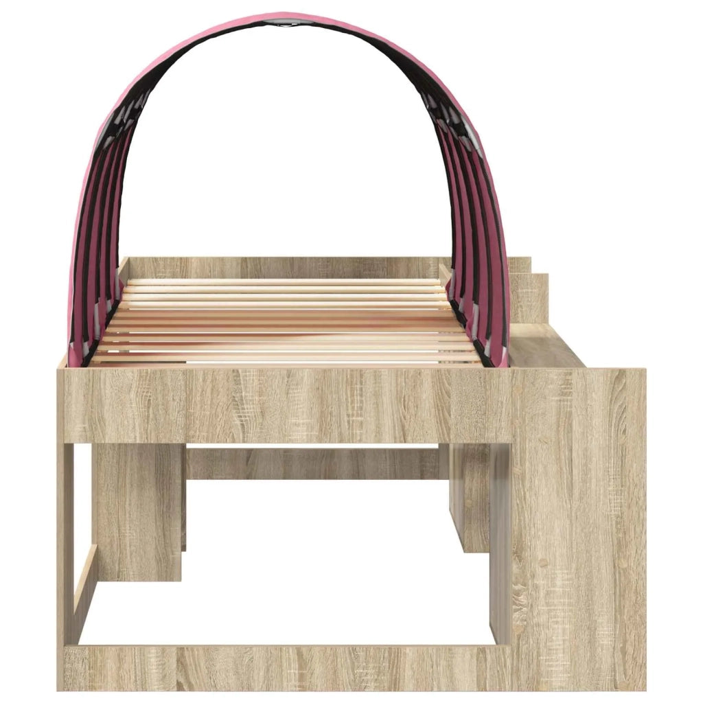 Letto con Tunnel 3 pz Sonoma e Rosa Legno ingegnerizzato 3423590