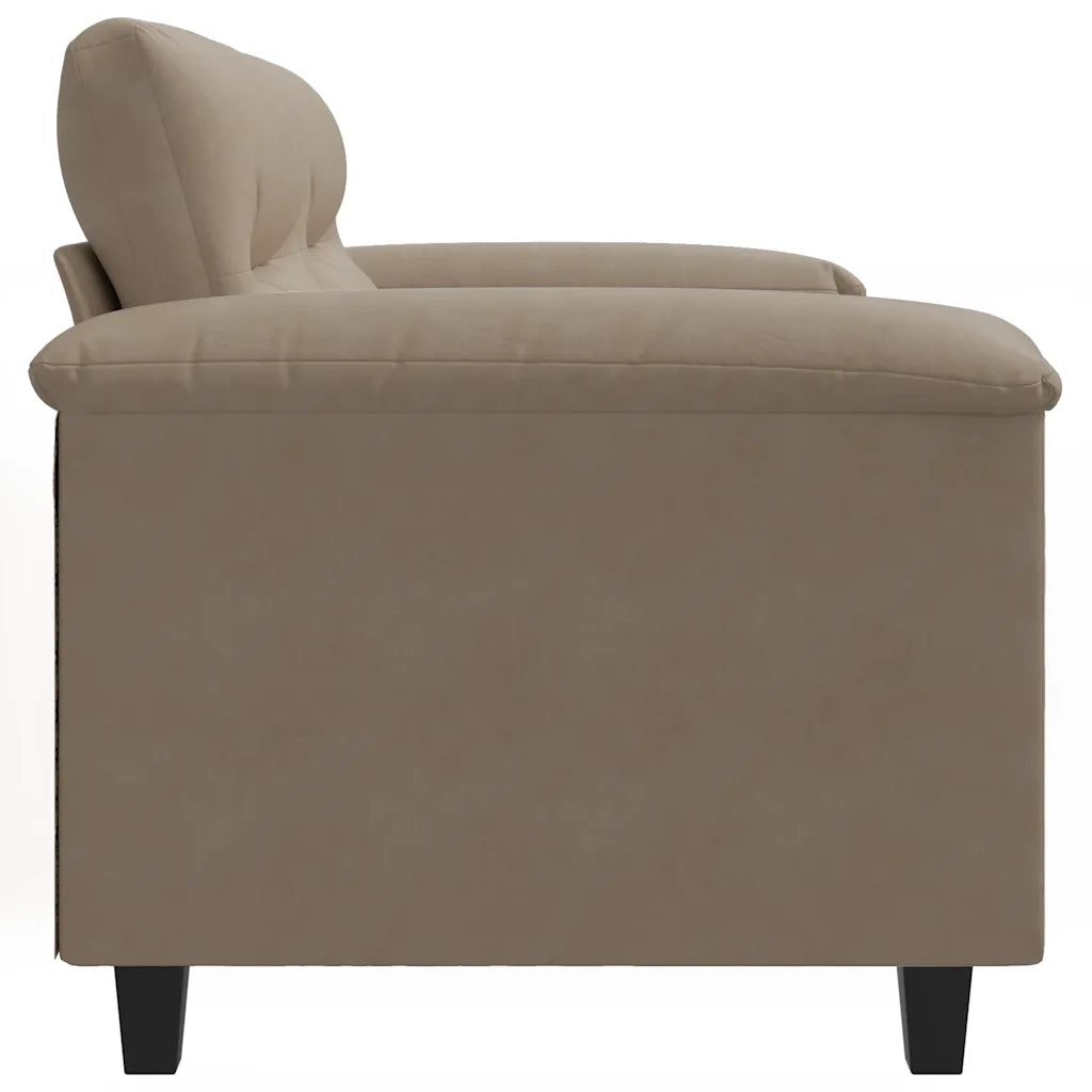 Divano a 2 Posti-Sofa 2 Posti Tortora 120 cm in Tessuto Microfibra