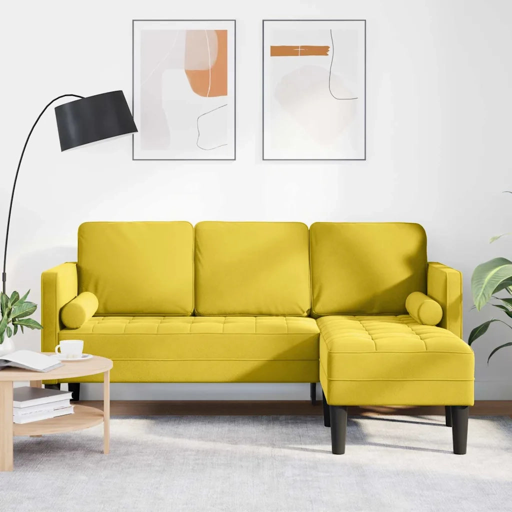 Set di divani con cuscino Giallo Poliestere 42001932