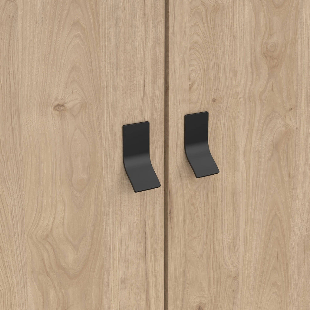 Guardaroba 3 ante Zerbo, Mobile camera da letto, Cabina armadio portabiti, Armadio appendiabiti, 150x60 h200 cm, Rovere