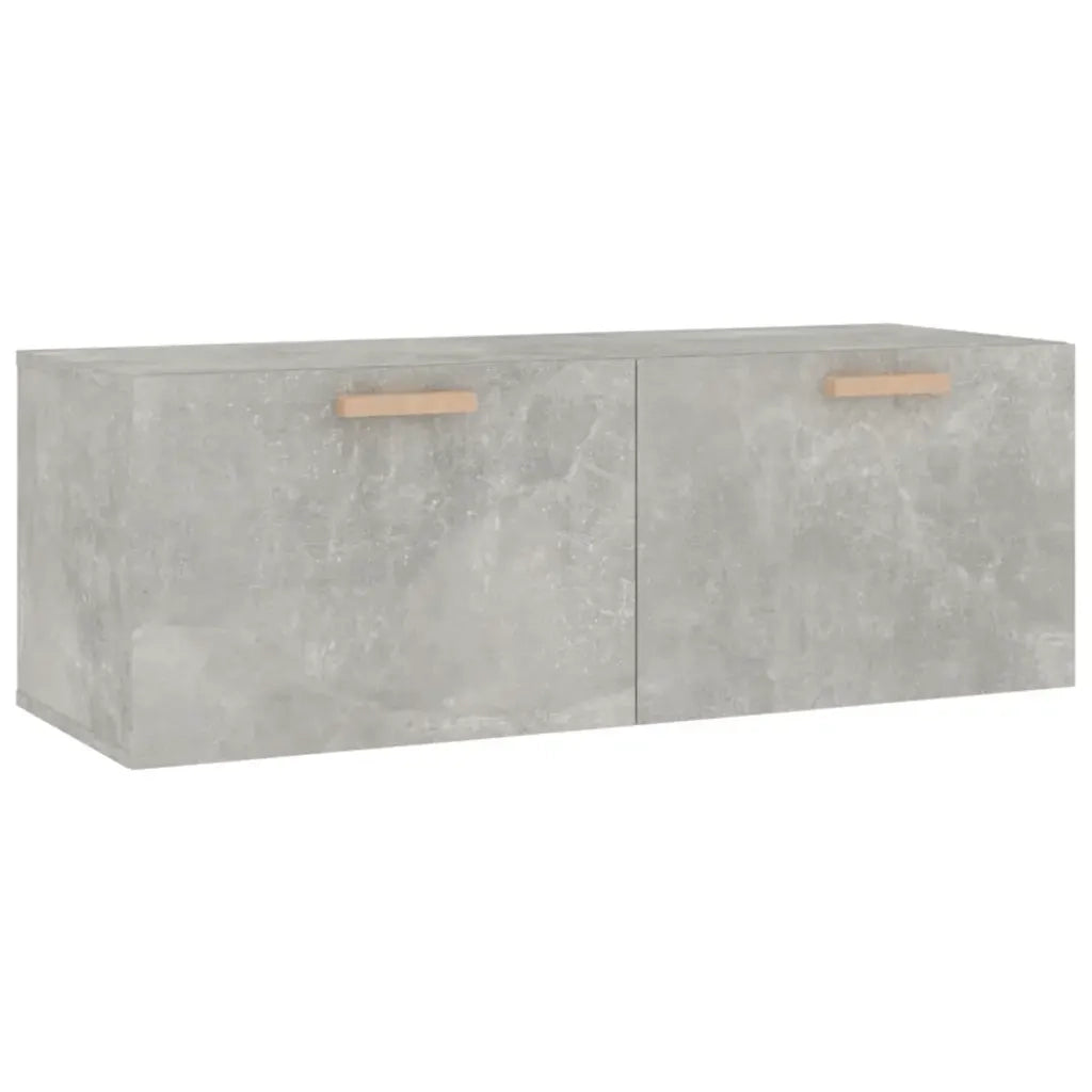 Armadietto a Muro | Mobile Pensile Grigio Cemento 100x36,5x35 cm Legno Multistrato