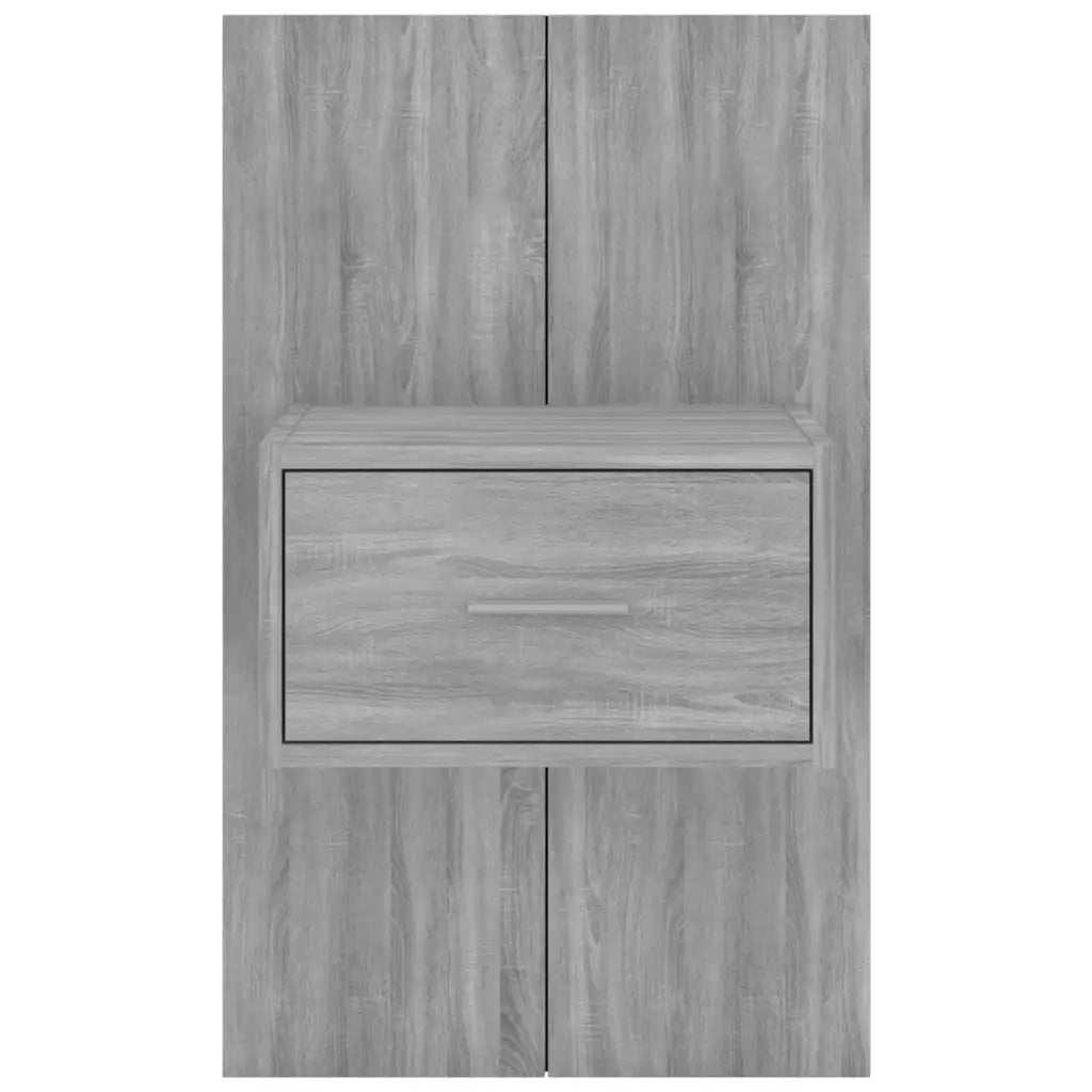 Comodino | Armadio da Notte | Mobiletto da notte a Muro Grigio Sonoma