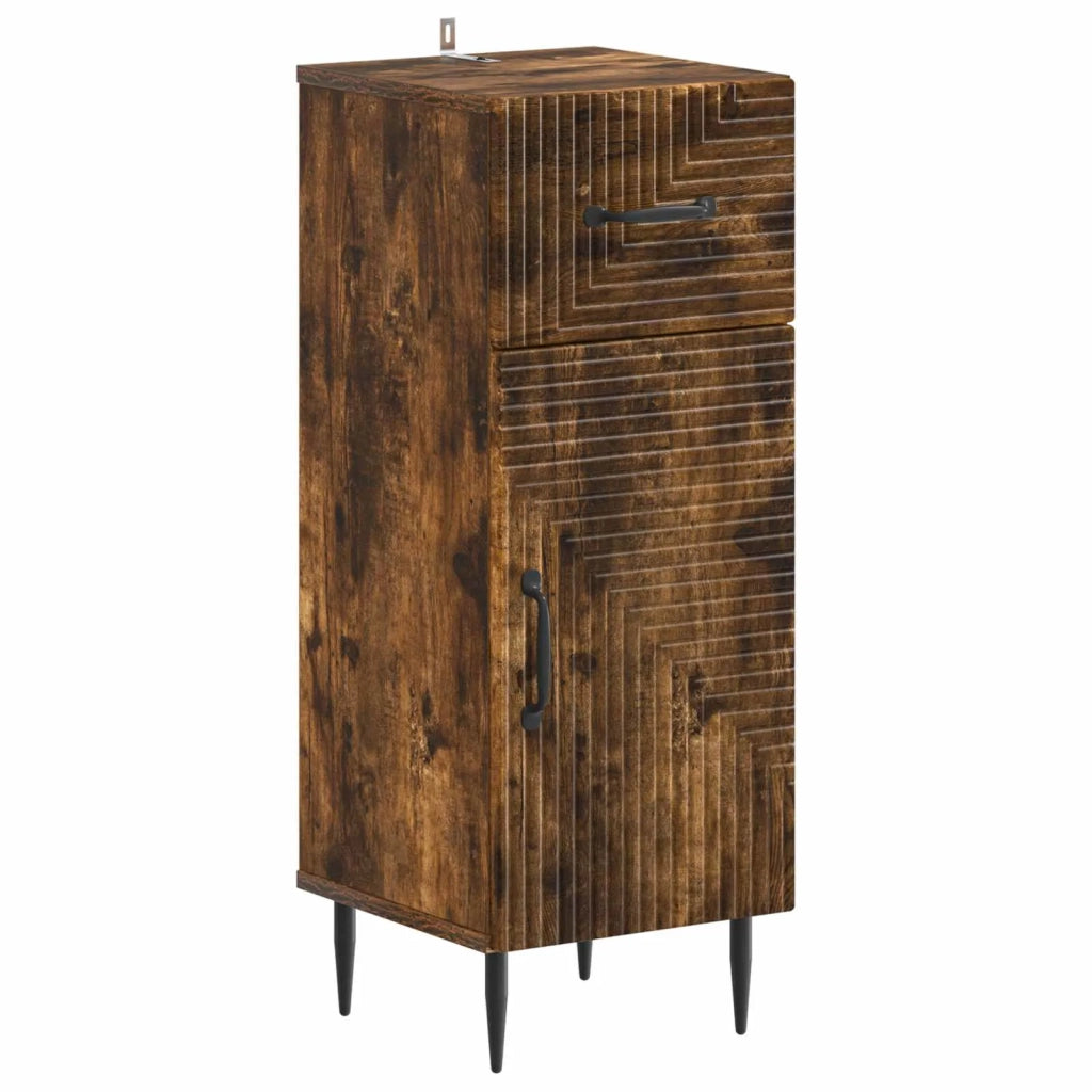 Set di Mobili da Bagno da 4 Pezzi HAARLEM Rovere Fumo 3417941