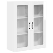 Pensile da cucina | Mobile in vetro da parete PORTO Bianco Lucido 80 x 31 x 100 cm