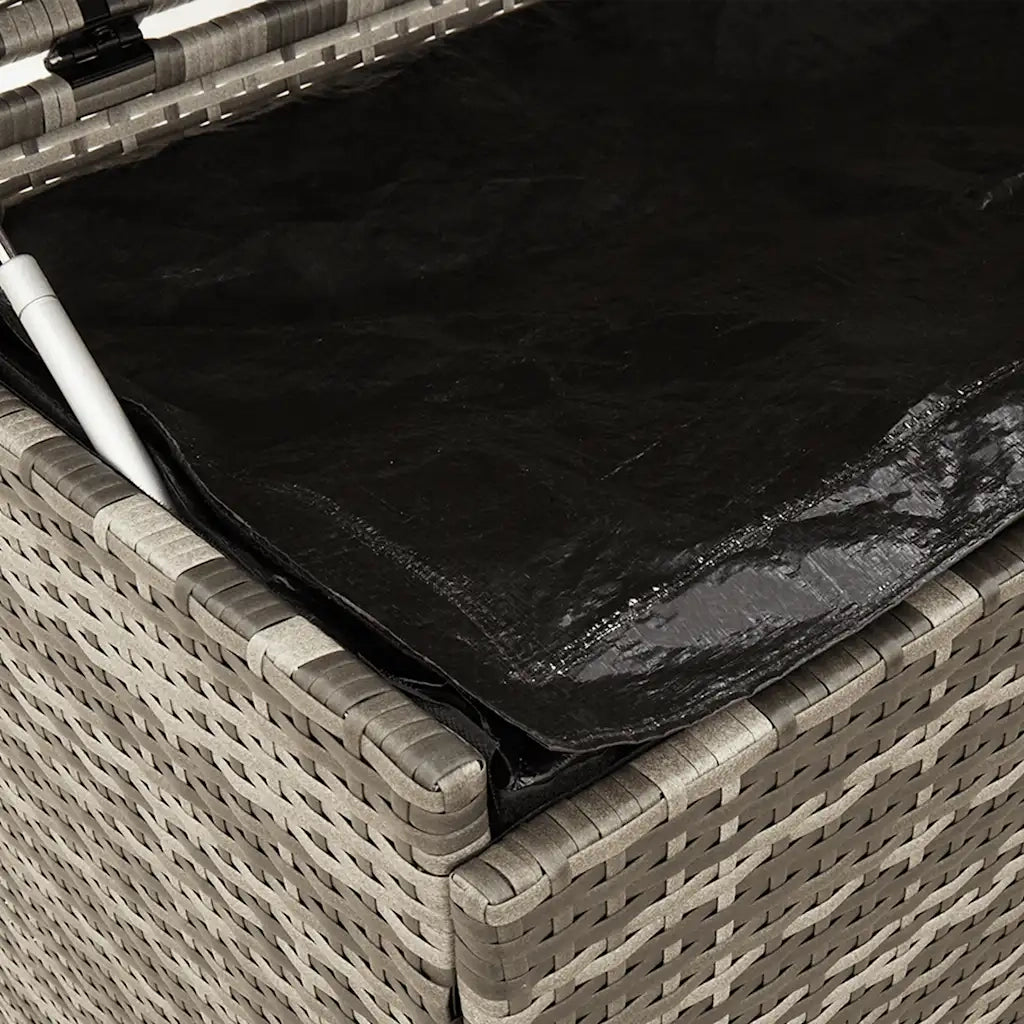 Contenitore da Giardino con Ruote Grigio 160x55x75cm Polyrattan CFW5864036