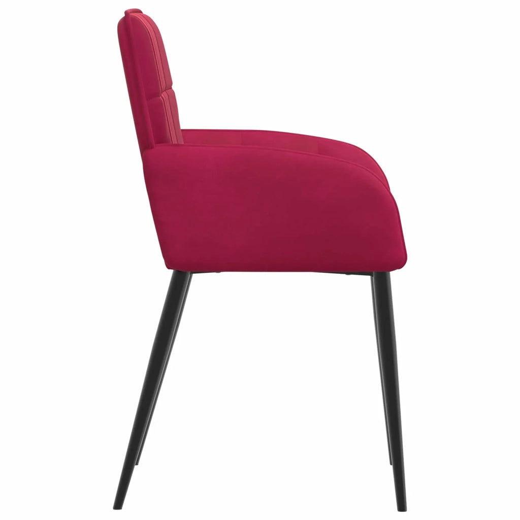 Sedie da pranzo 6 pcs Velluto (V) Rosso Vino 56,5 x 50 x 86 cm 3428179