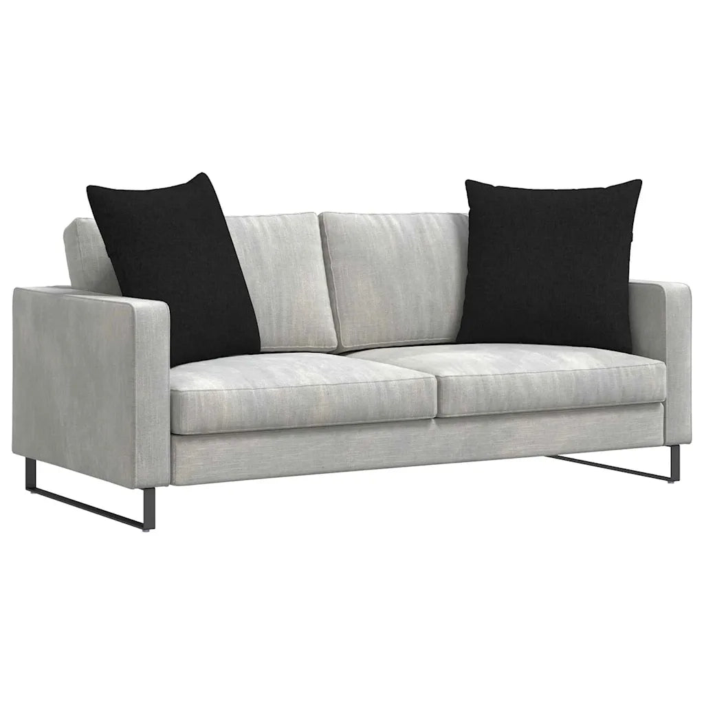Cuscini da Divano 2 pz | Cuscini per sedie Nero 60 x 60 cm Tessuto