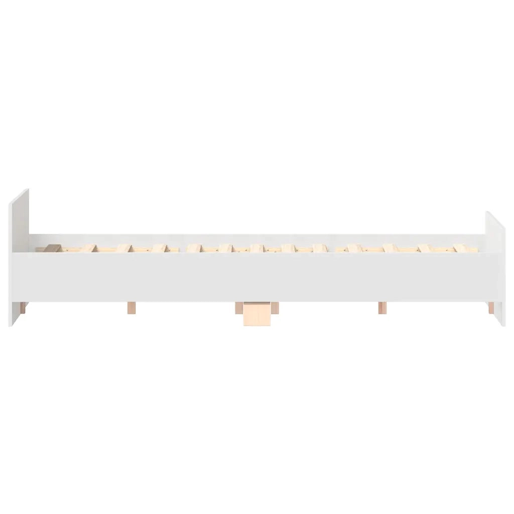 Giroletto con Testiera e Pediera-Struttura Letto Bianco 135x190 cm