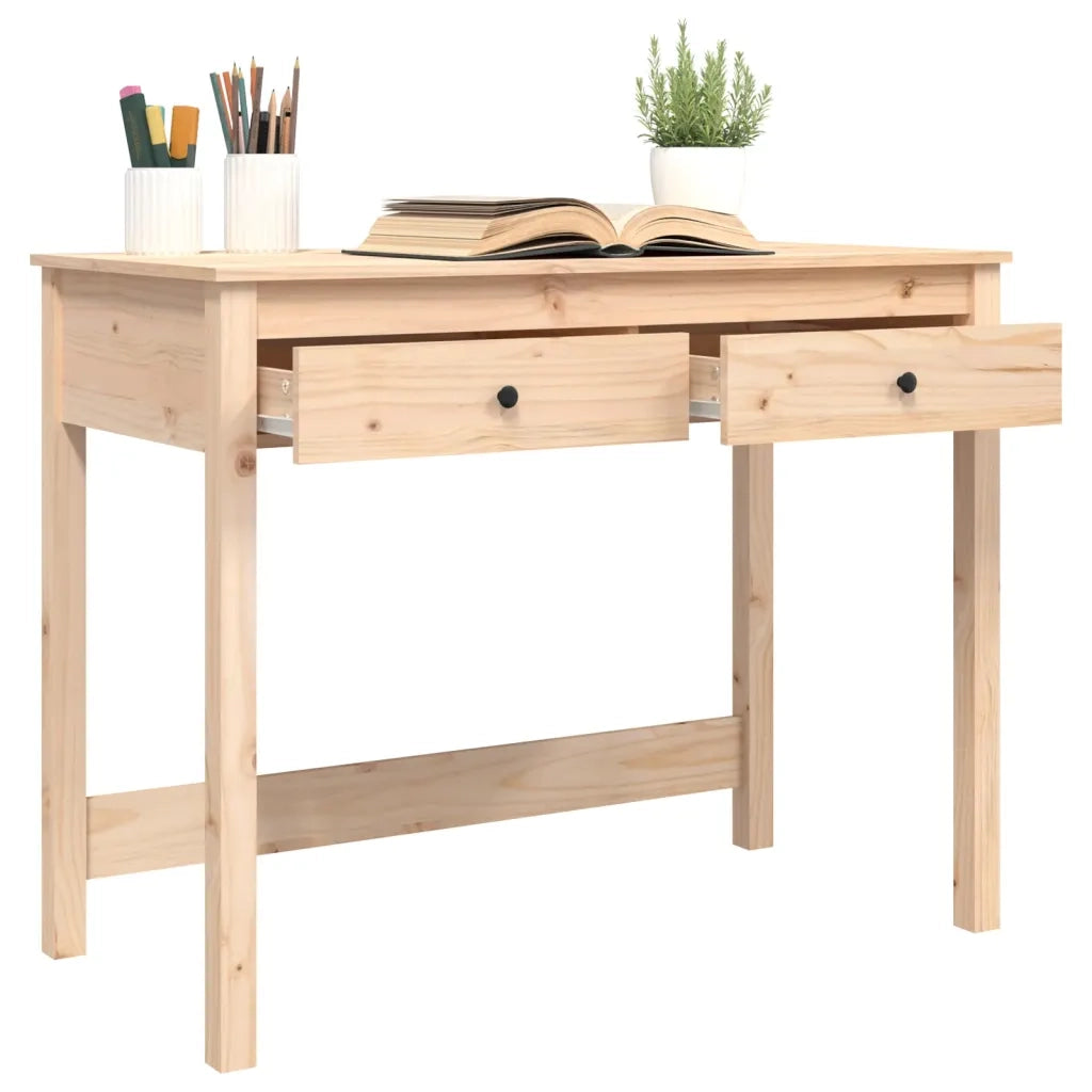 Scrivania con Cassetti 100x50x78 cm in Legno Massello di Pino 824643