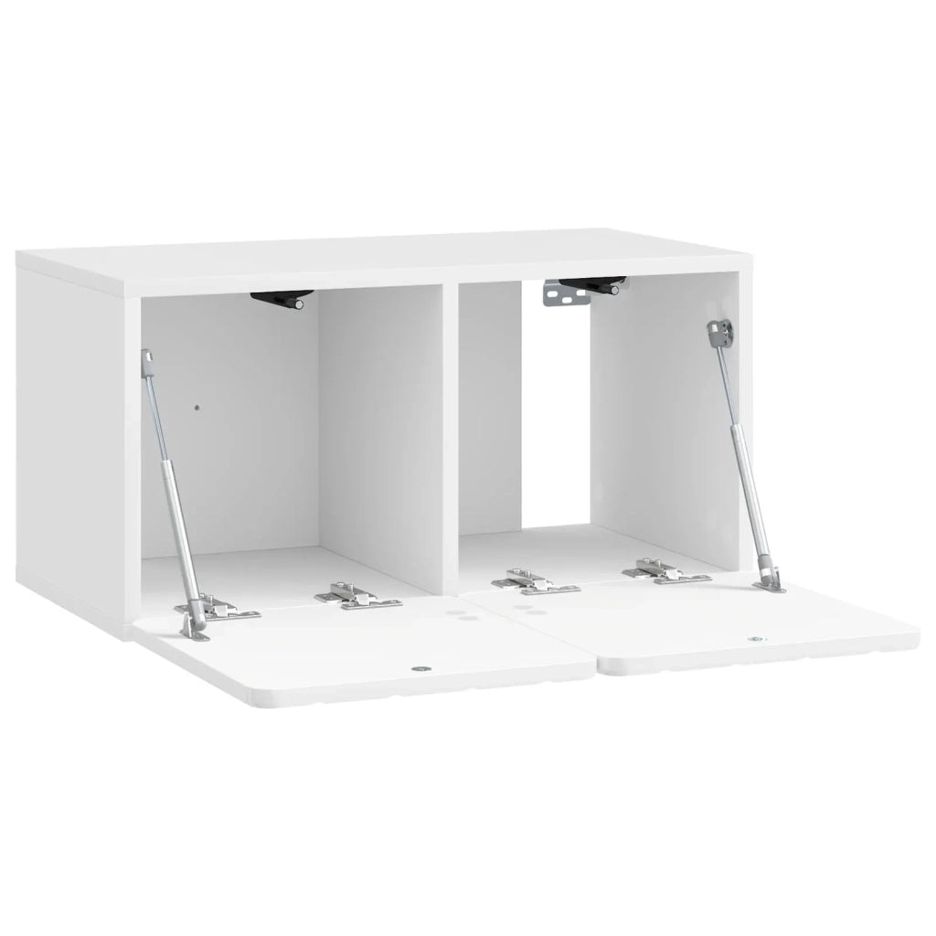 Mobile TV da Muro | Armadietto TV | Mobile Porta TV Bianco Lucido 59,5 x 31 x 30 cm