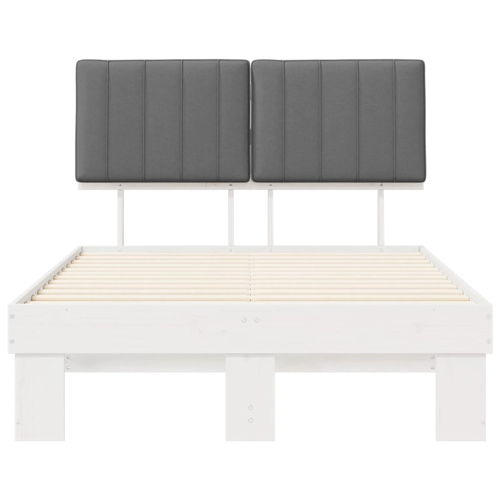 Letto con Testiera Rivestita Grigio chiaro 120 x 190 cm 877508