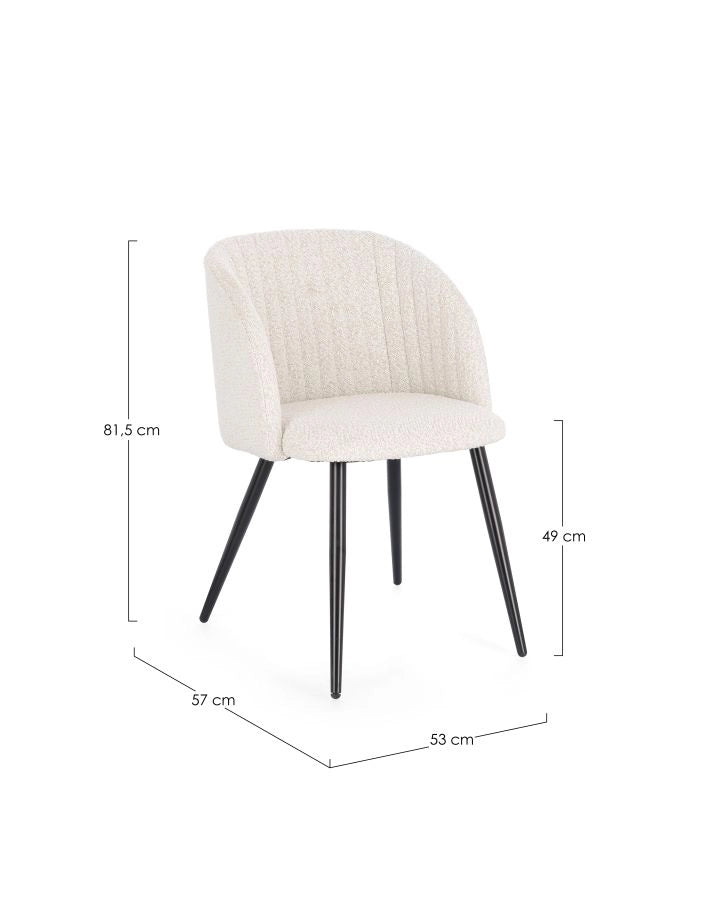 SEDIA DA INTERNO AVORIO QUEEN  DI BIZZOTTO