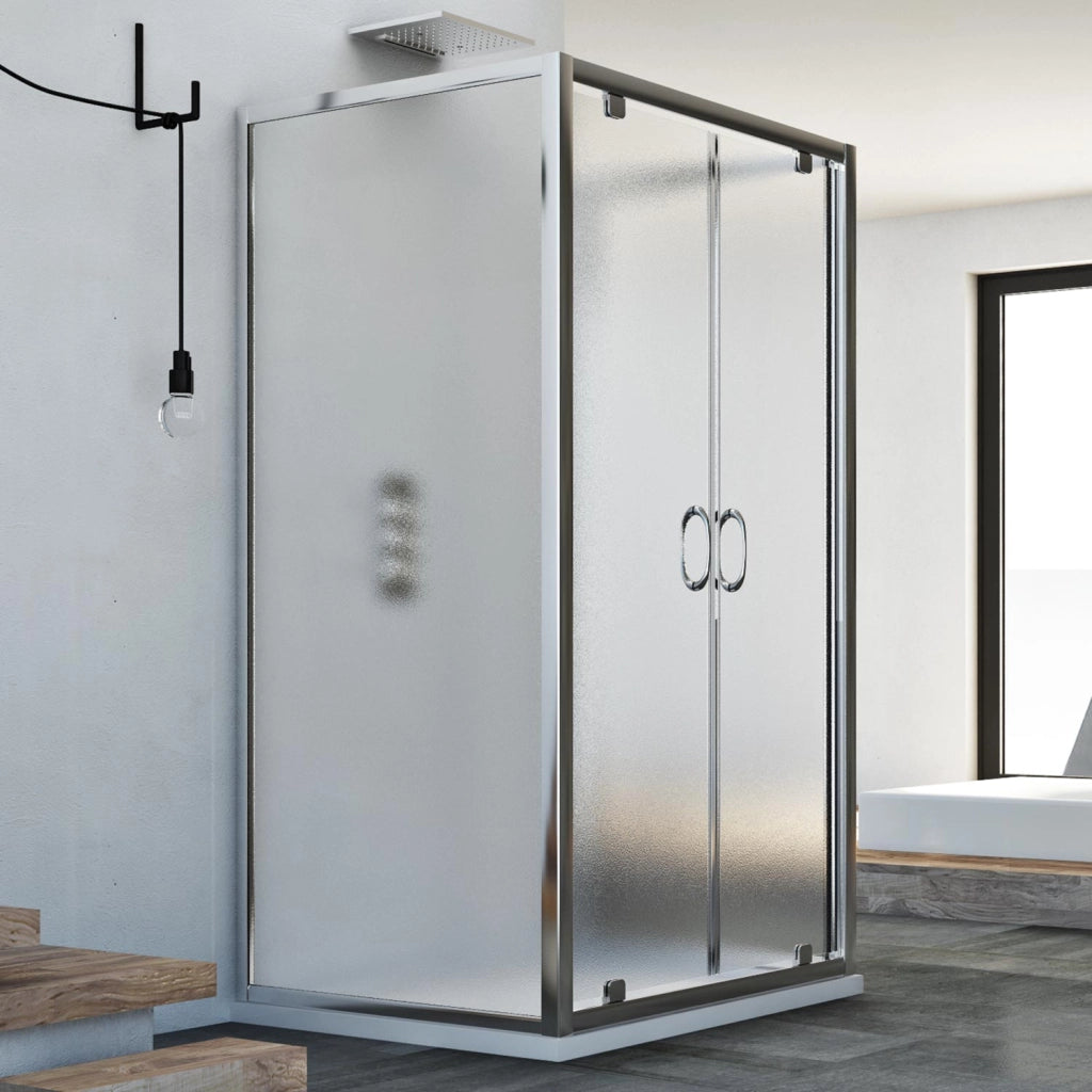 Box Doccia 3 lati 80x120x80 CM H185 stampato C mod. Sintesi Trio 2 Ante