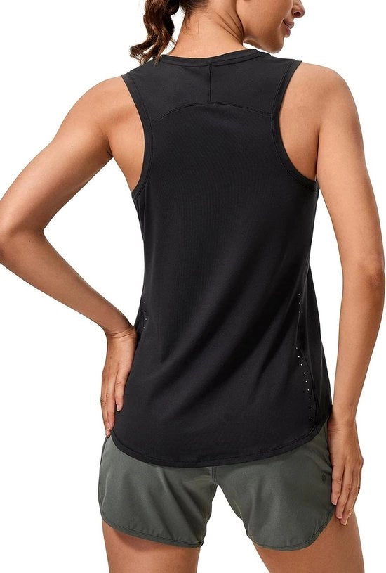 Top da donna sportivo con maniche a sbuffo per yoga e fitness - Top da ginnastica leggero per estate