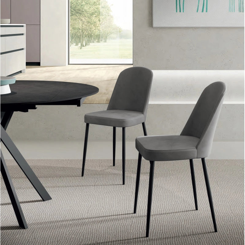 Sedia in soft-touch Tamara 52cm X 45cm H 85cm Stones