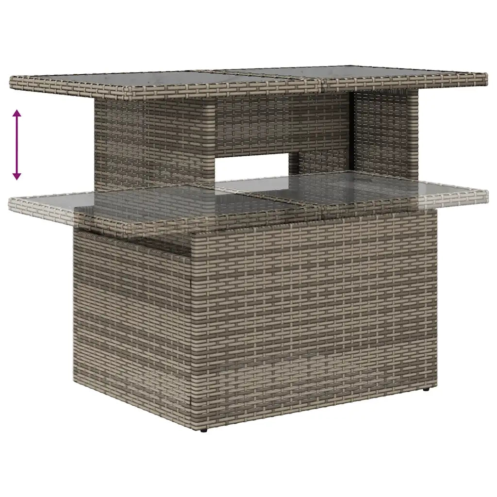 Set Divano da Giardino 5 pz con Cuscini Grigio in Polyrattan 3326311