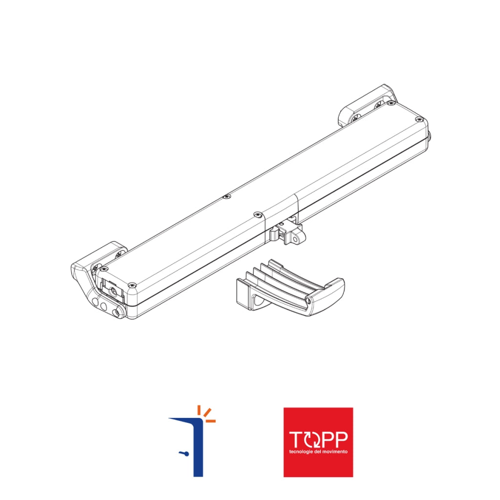 3A90010 ATTUATORE A CATENA C15 230V - 300 N PER FINESTRE VASISTAS E LUCERNARI COLORE NERO. TOPP