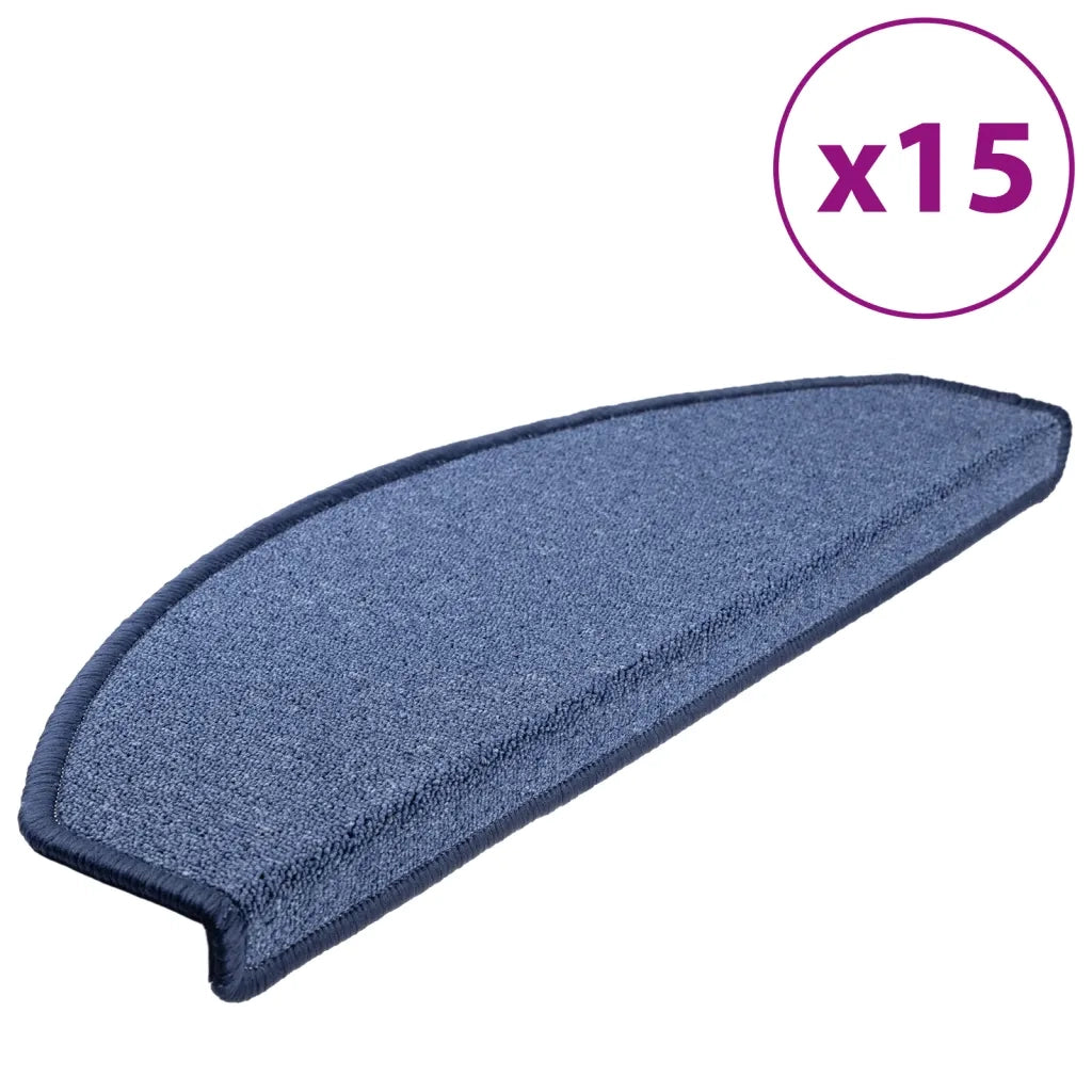 Tappetini per Scale 15 pz | Gradini per Scale Blu 65x24x4 cm