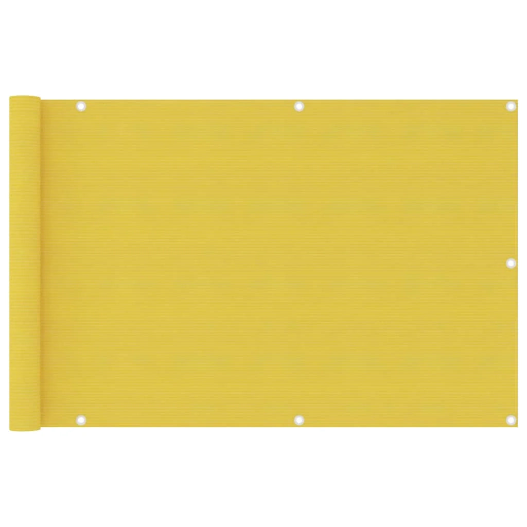 Schermo per balcone schermo per la privacy 90 x 400 cm HDPE giallo 02_0010201