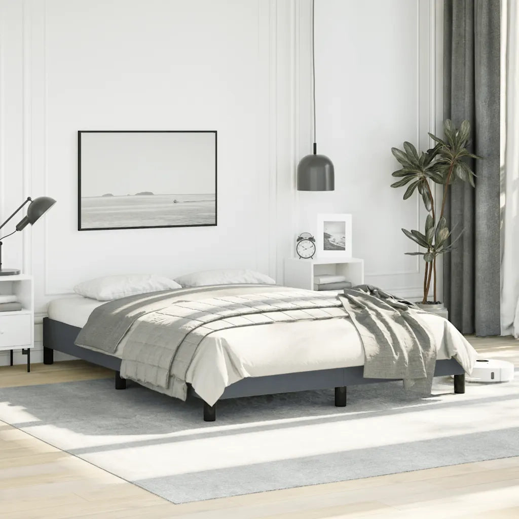 Struttura letto senza Materasso Grigio Scuro 137x190 cm Velluto integrale 347007