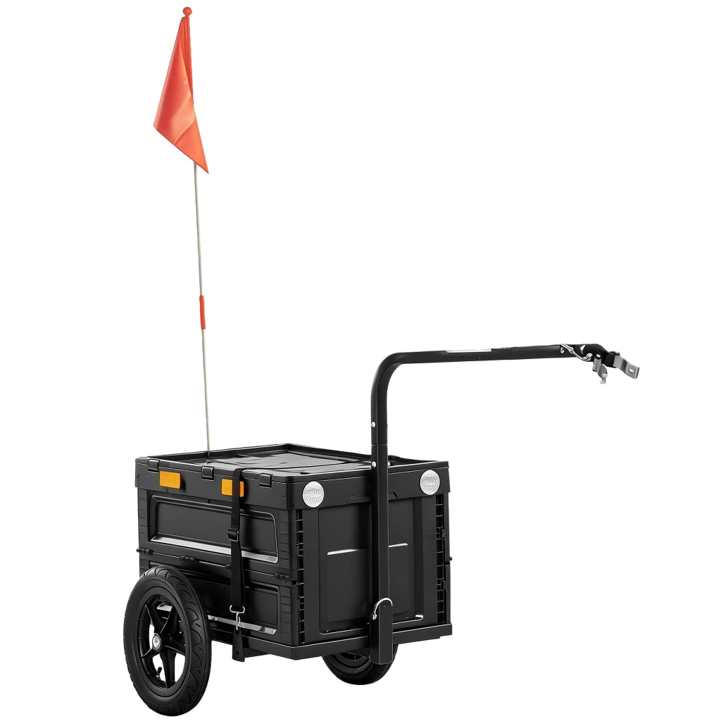 Carrello Trasporto Bici Pieghevole ¨C Minimal ¨C 145x51,5x72 cm Nero Plastica