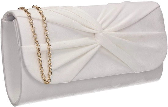 Borsa Clutch per Donna in Bianco