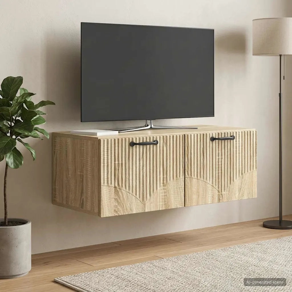Mobile Porta TV da Muro Rovere Sonoma 78,5 x 41 x 30 cm 899027
