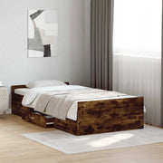 Telaio del letto con storage Rovere Fumo 80 x 200 cm 3429503