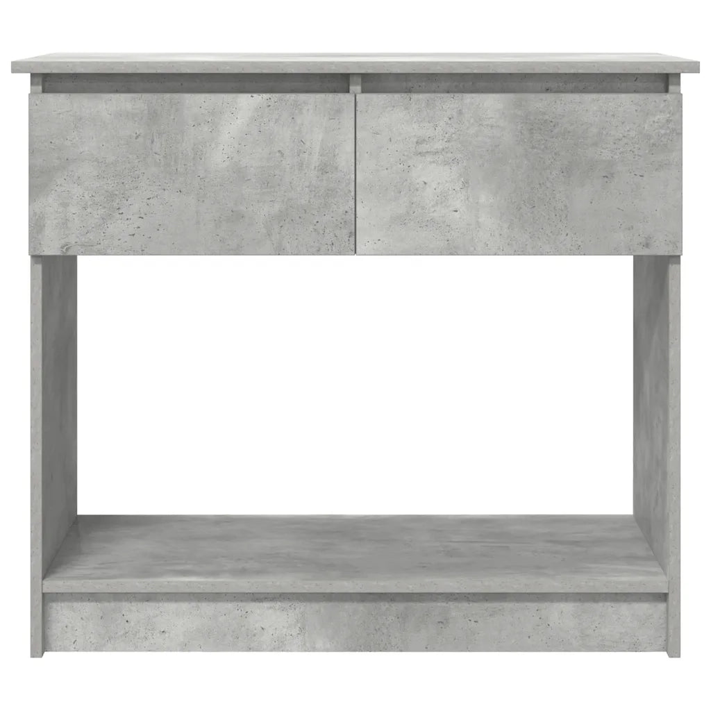 Tavolo Consolle con Cassetti Grigio Cemento 85,5x38,5x74,5 cm 861394