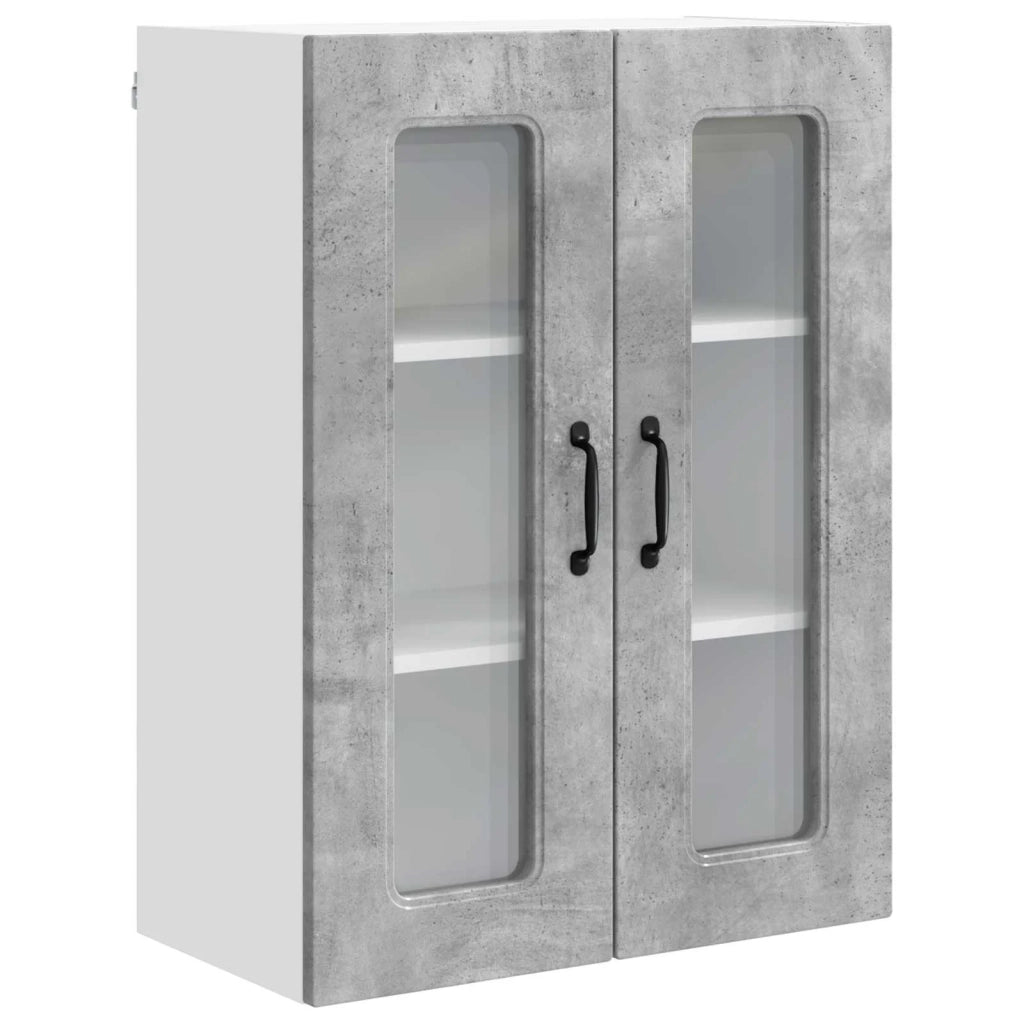 Mobile da cucina con lo scaffale-Armadio da cucina Grigio cemento 60 x 31 x 80 cm 714636