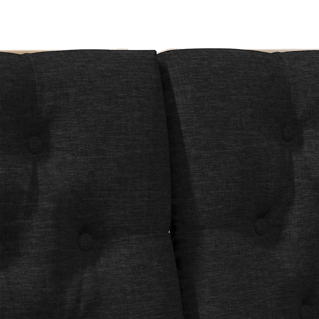 Testiera | Testata imbottita Nero 200 cm Pino massello