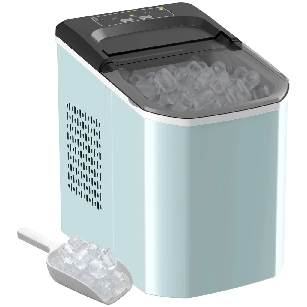 Macchina per il Ghiaccio Autopulente ¨C Minimal ¨C 12 kg/24h, 9 cubetti in 7 minuti, 2 formati, 1.5L, blu